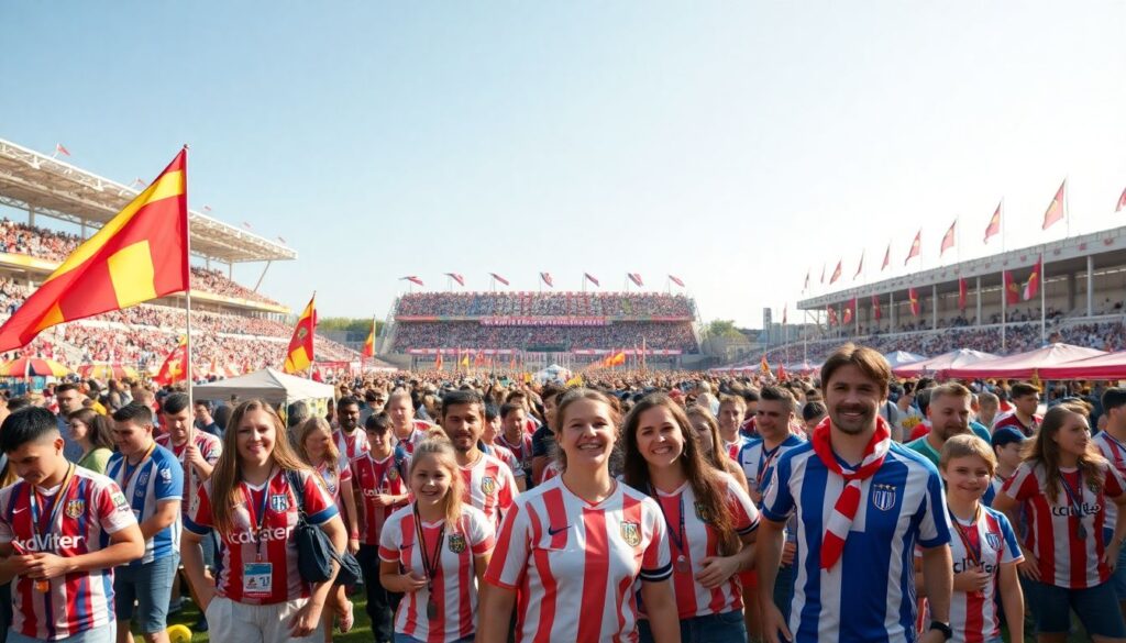 Южные клубы и семейные фестивали болельщиков - иллюстрация