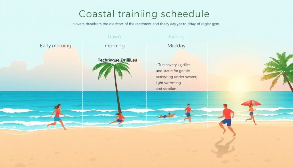 Как устроены тренировочные графики на побережье - иллюстрация