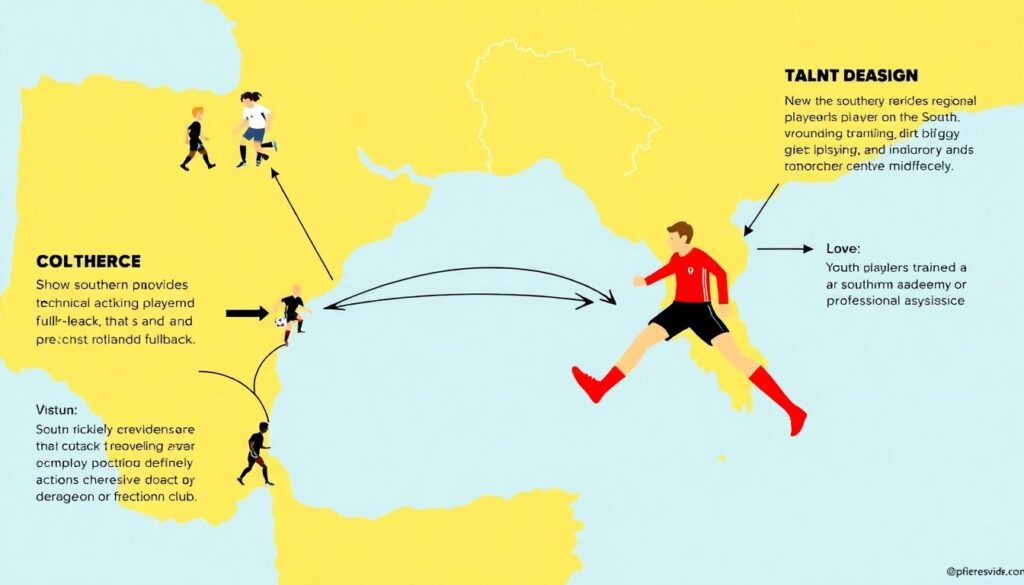 История переходов между южными клубами и соседними регионами - иллюстрация