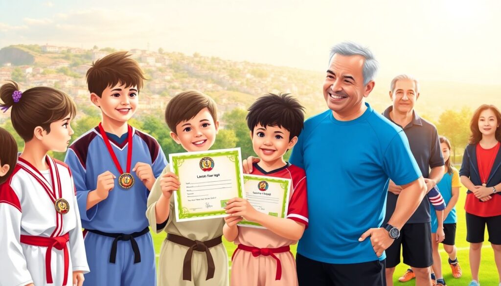 Юг и развитие бейджиков и аттестаций для юных игроков - иллюстрация