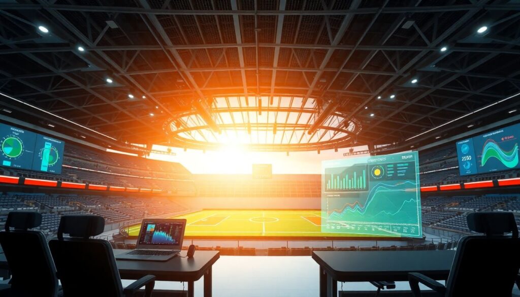 Юг и умный дом для стадиона - иллюстрация