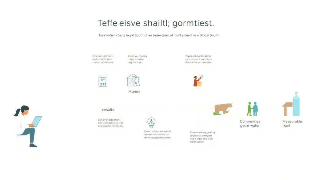 Юг и работающие благотворительные проекты - иллюстрация